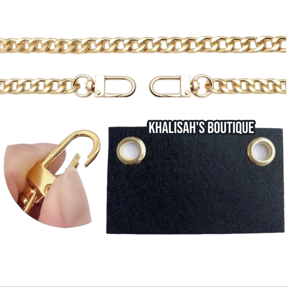 WOC Conversion Kit 3 Variety Gold CHAINS STRAP REPLACEMENT FOR Chanel, YSL, & LV - Picture 3 of 9